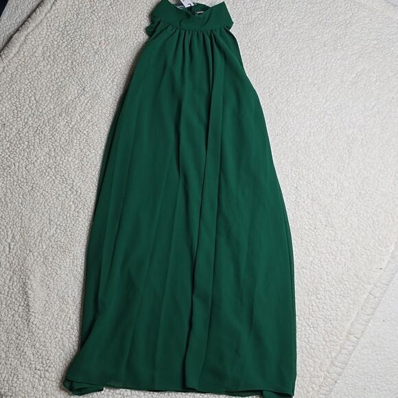 1060 NWT ALICE + OLIVIA CORINE MINI DRESS SZ MED FOREST GREEN - Picture 3 of 6